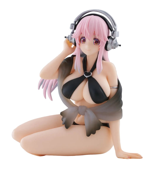 Nitroplus Super Sonico (Swimsuit Black Color Ver.) Noodle Stopper Figure