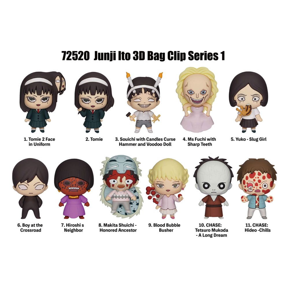 Junji Ito Collection PVC Bag Clips Series 1 Display