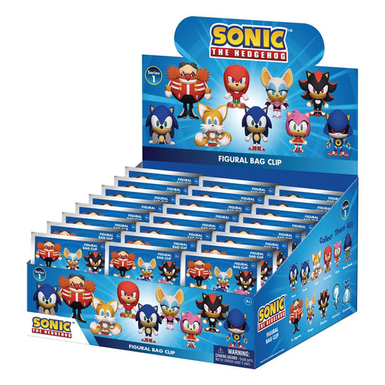 Sonic - The Hedgehog 3D PVC Bag Clips Series 1 Display (24)