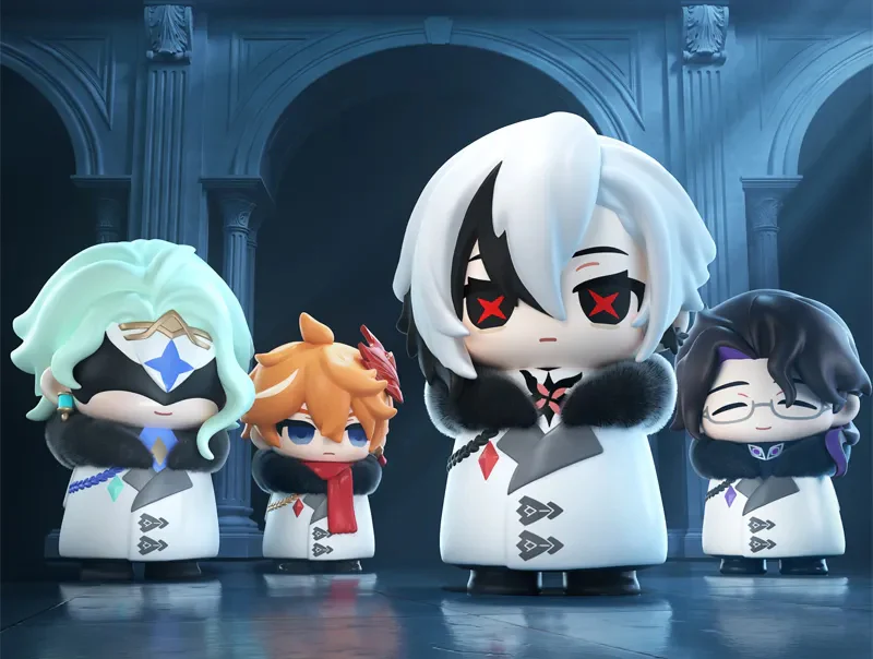 Genshin Impact Mini Figures Fatui Harbingers Chibi Design 7 cm Blind Box