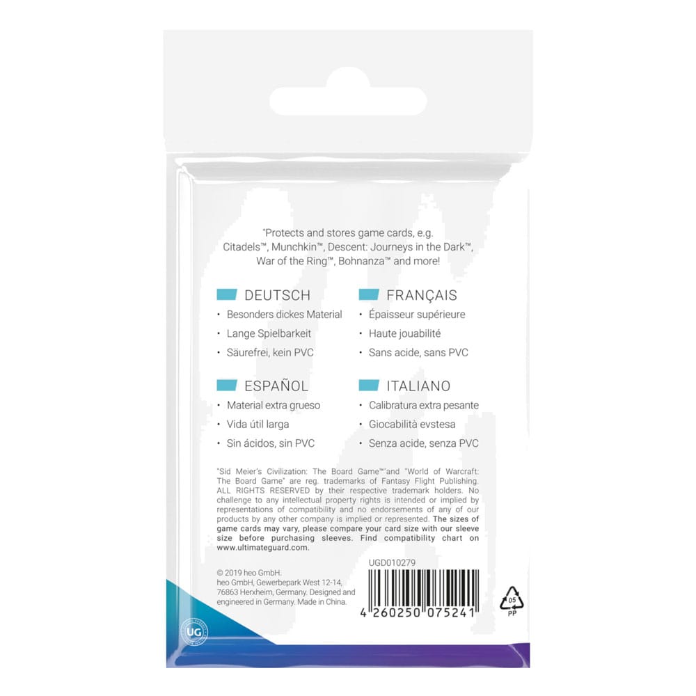 Ultimate Guard Board Game Sleeves (60) - Standard American