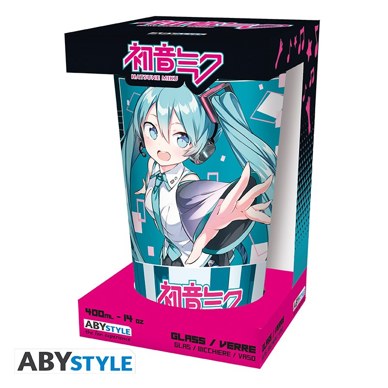 Hatsune Miku Large Glass 400ml - Musical City