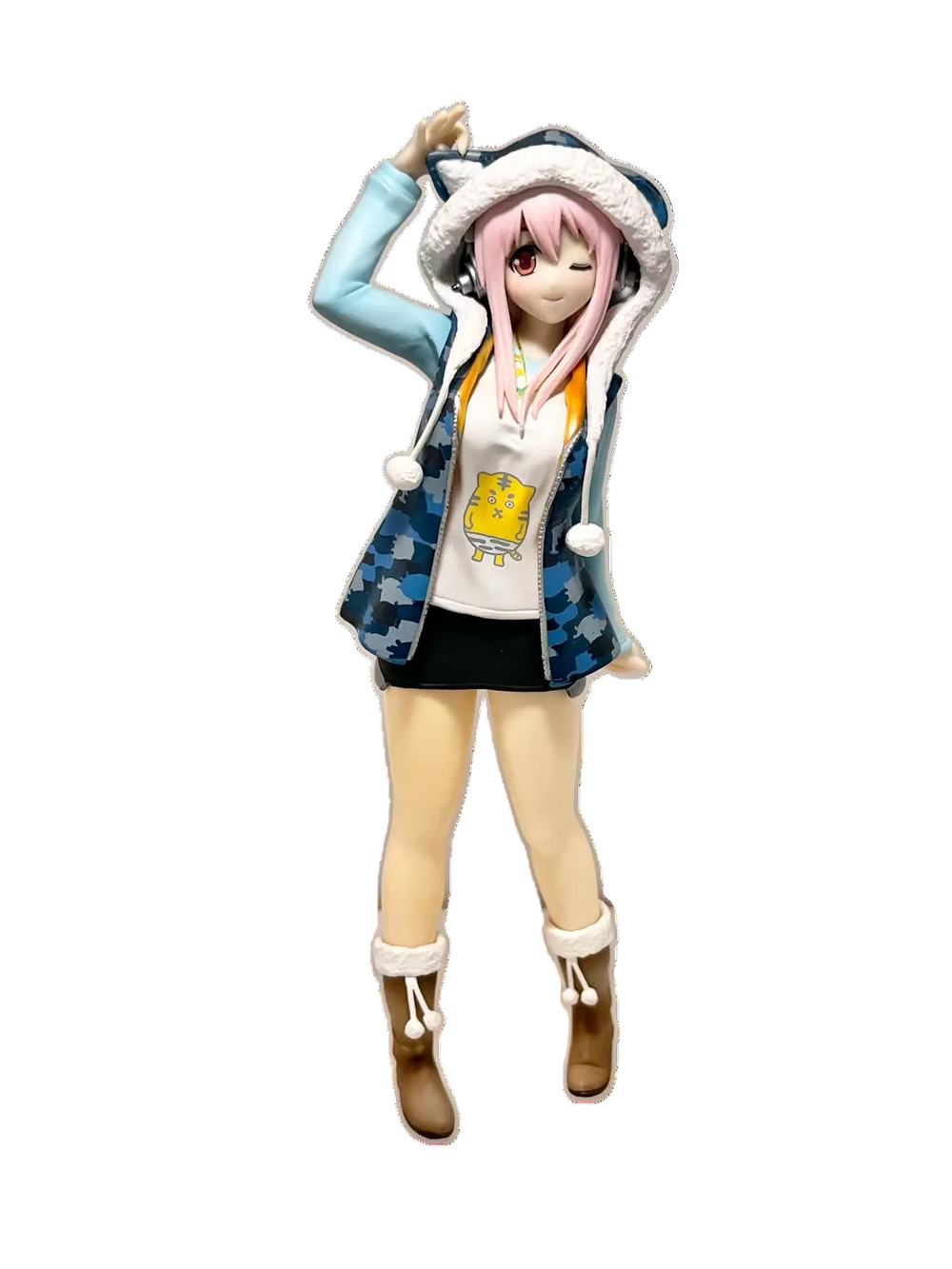 Super Sonico Tiger Hoodie Figure Blue Ver.