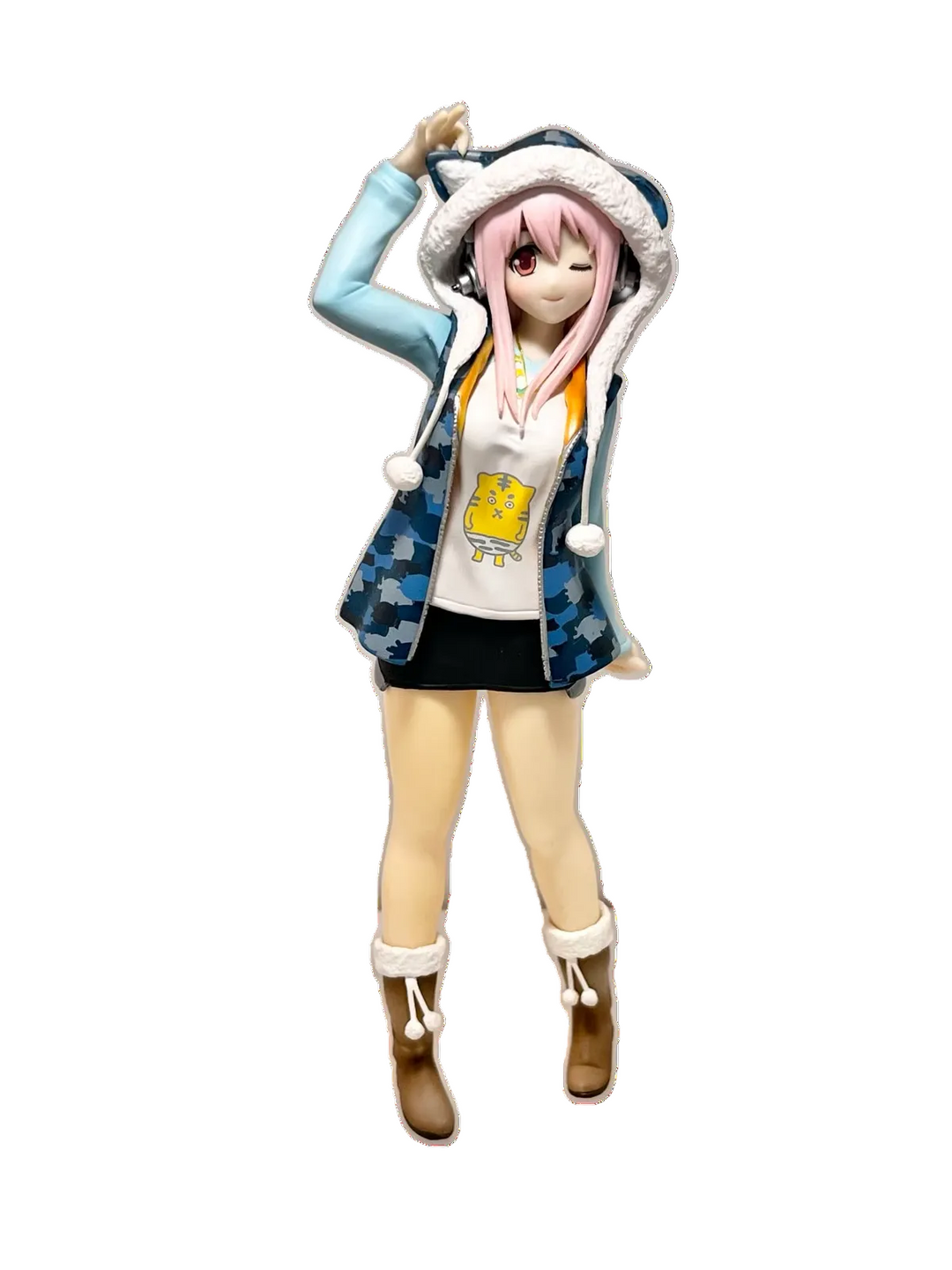 Super Sonico Tiger Hoodie Figure Blue Ver.