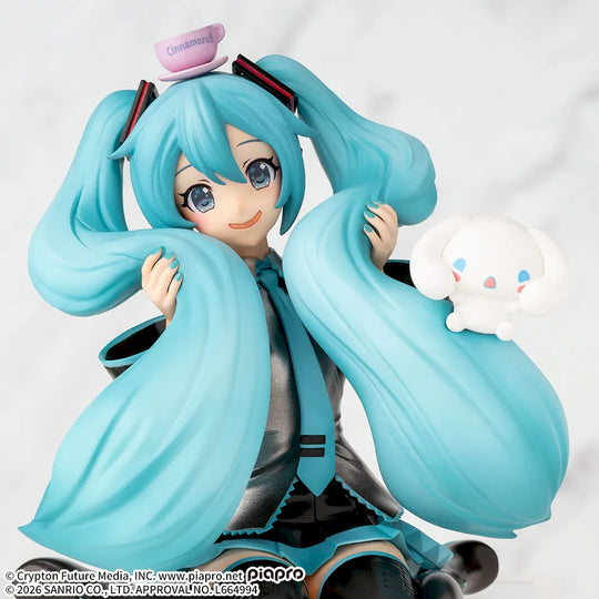 Hatsune Miku x Cinnamoroll: Fluffy Ver. Premium Chokonose Figure