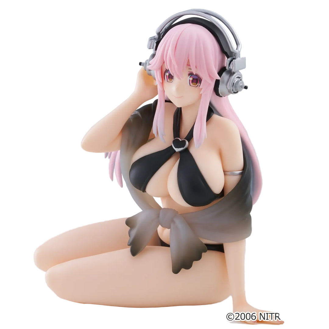 Nitroplus Super Sonico (Swimsuit Black Color Ver.) Noodle Stopper Figure