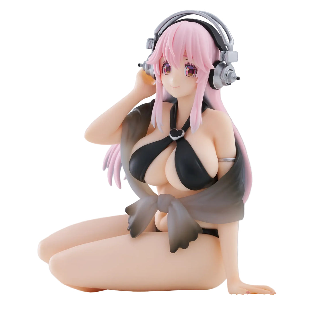 Nitroplus Super Sonico (Swimsuit Black Color Ver.) Noodle Stopper Figure