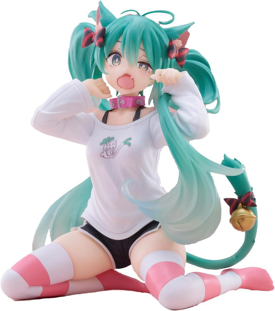 Hatsune Miku Desktop Cute Figure - Hatsune Miku Cat Ears T-Shirt Ver.