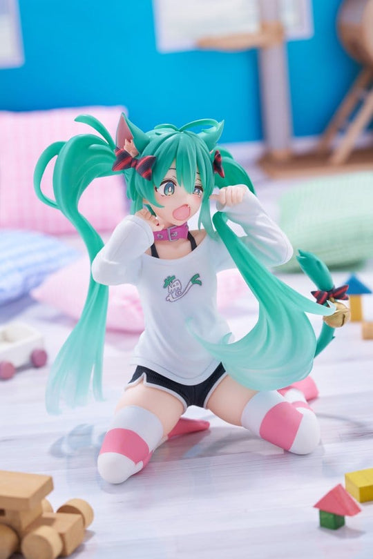 Hatsune Miku Desktop Cute Figure - Hatsune Miku Cat Ears T-Shirt Ver.
