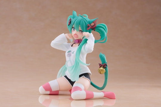 Hatsune Miku Desktop Cute Figure - Hatsune Miku Cat Ears T-Shirt Ver.
