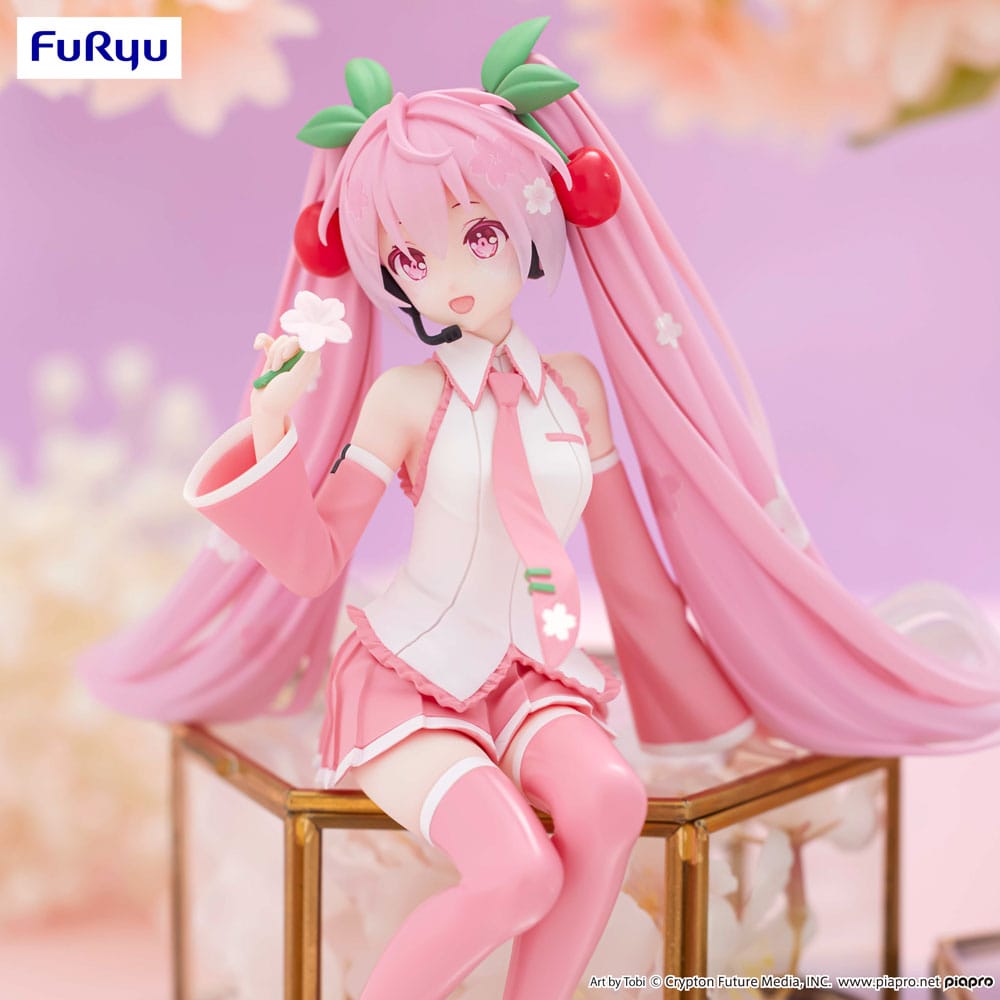 Hatsune Miku Noodle Stopper PVC Statue Sakura Miku 2024 15 cm