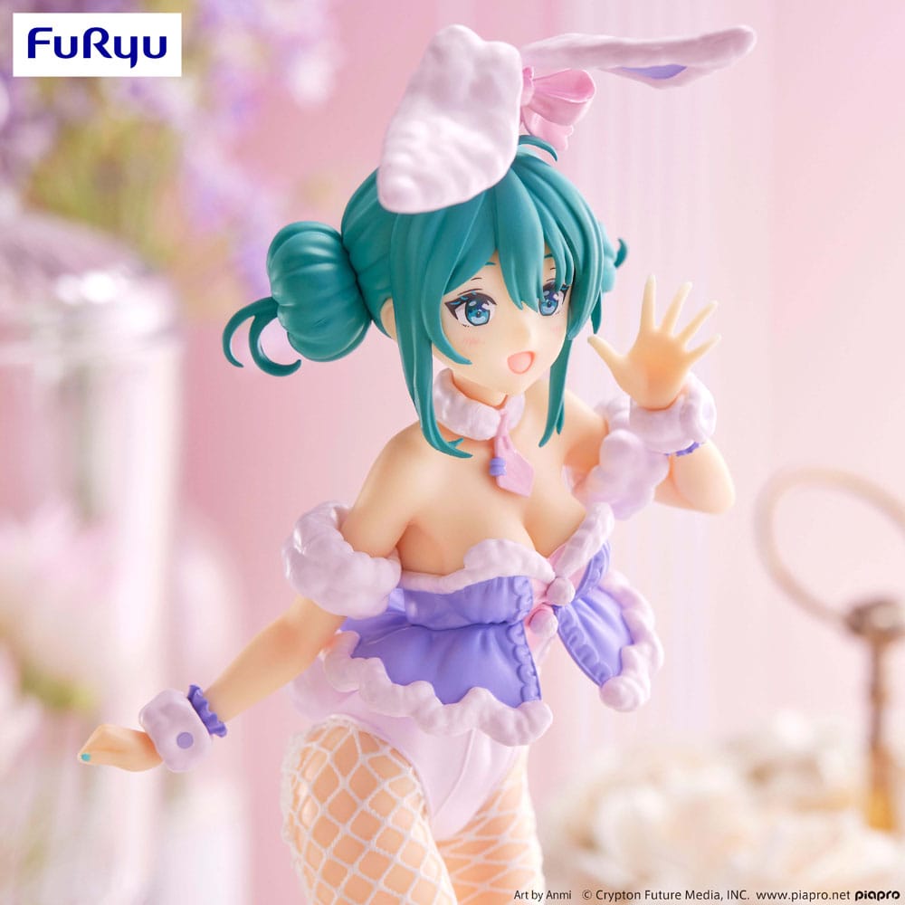 Hatsune Miku BiCute Bunnies PVC Statue White Rabbit Purple Color Ver. 28 cm