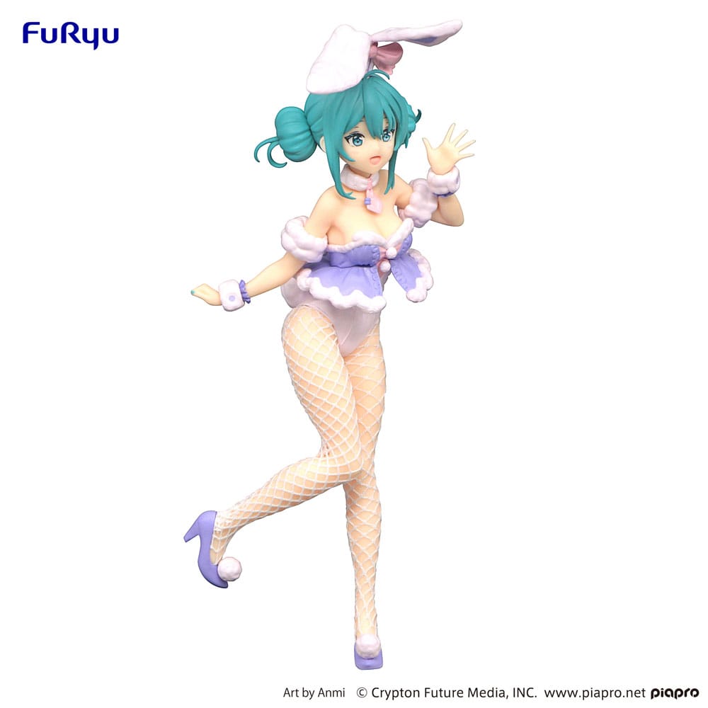 Hatsune Miku BiCute Bunnies PVC Statue White Rabbit Purple Color Ver. 28 cm