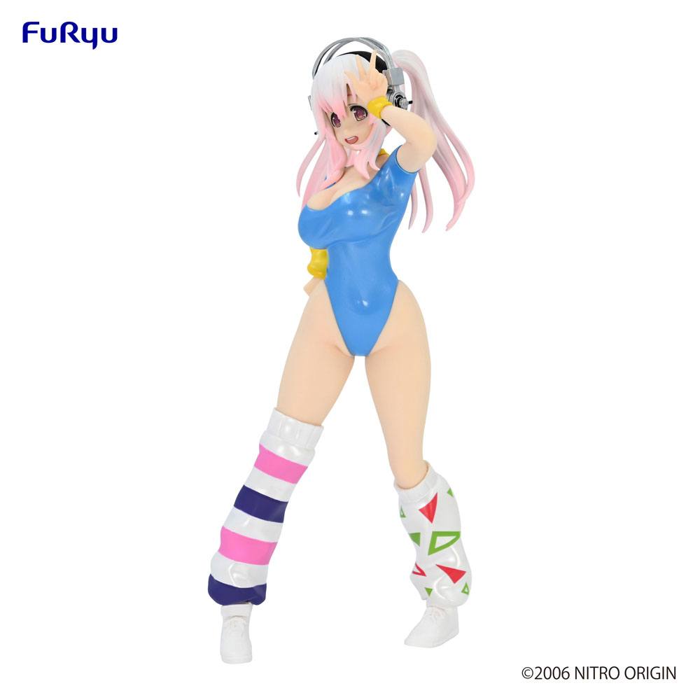 Super Sonico PVC Statue Super Sonico Concept Figure 80's/Another Color/Blue Ver. 18 cm