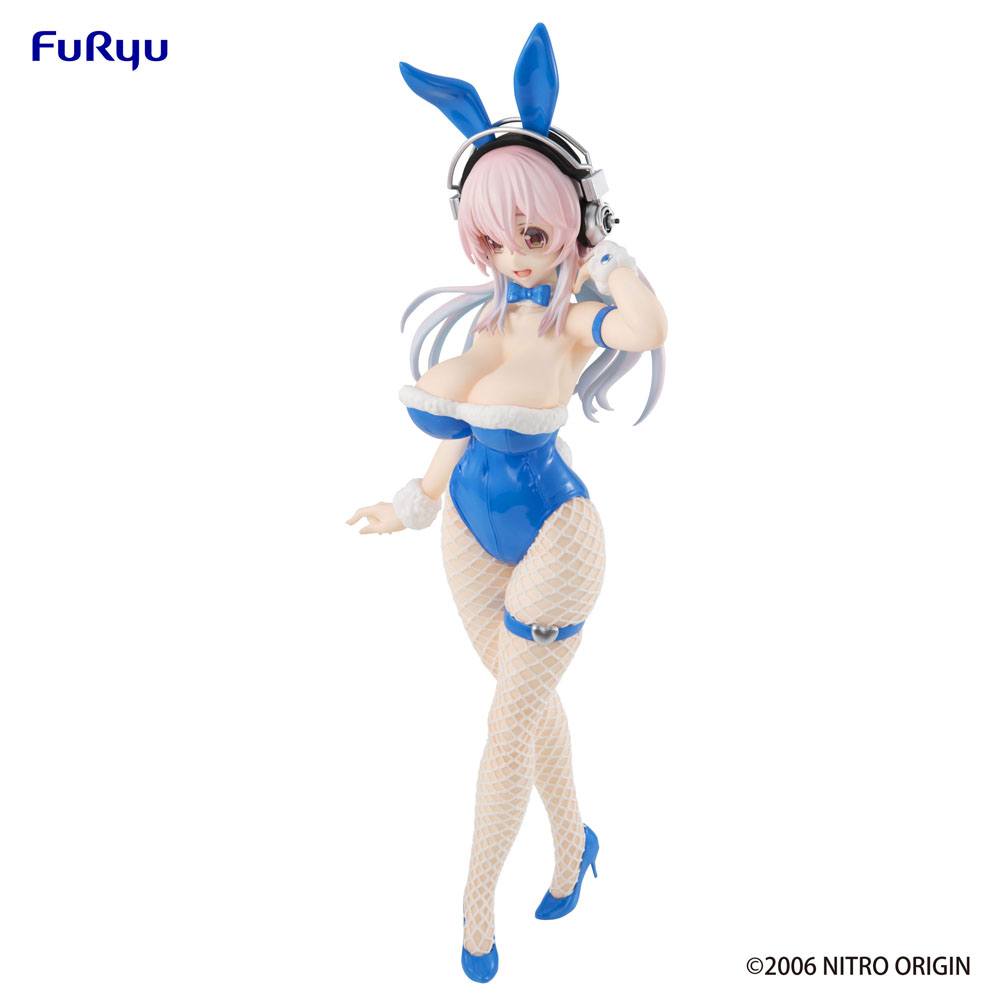 Super Sonico BiCute Bunnies PVC Statue Super Sonico Blue Rabbit Ver. 30 cm