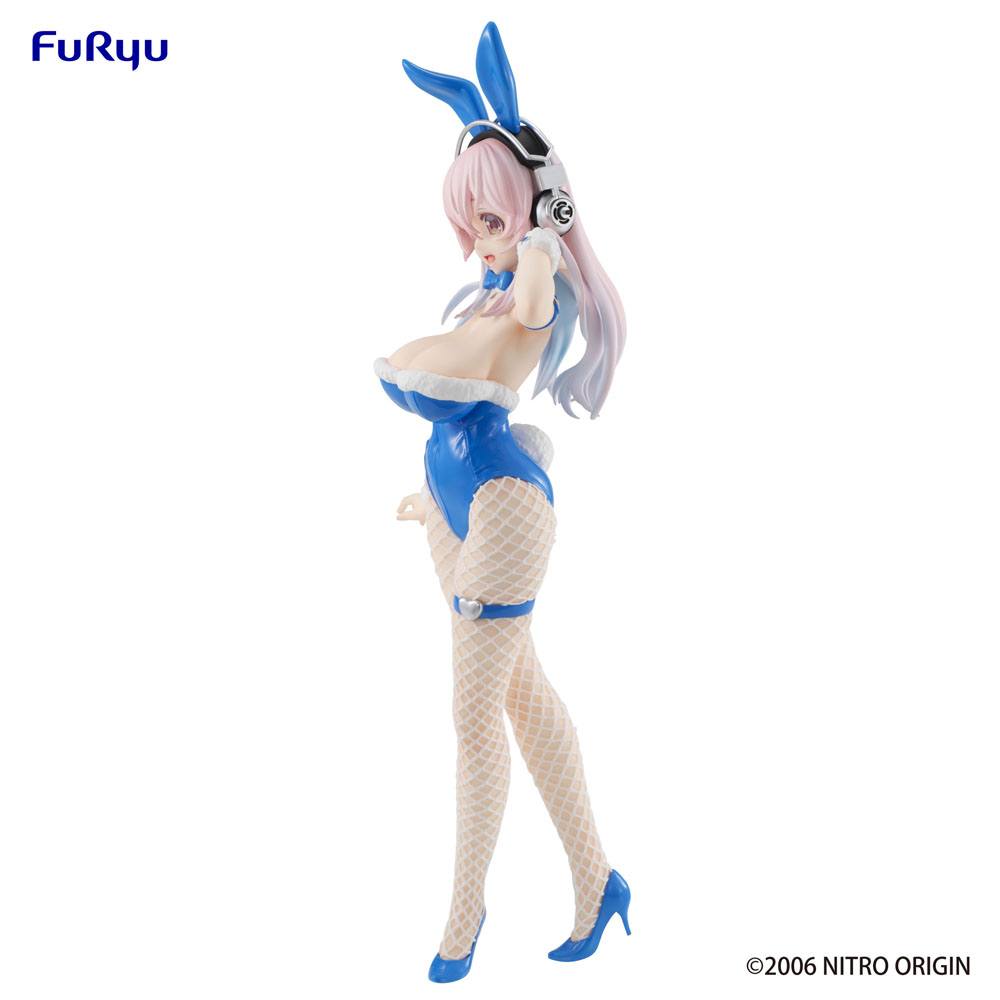 Super Sonico BiCute Bunnies PVC Statue Super Sonico Blue Rabbit Ver. 30 cm