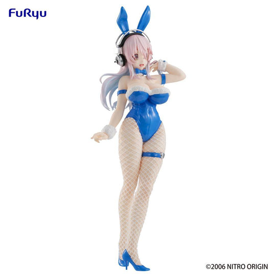 Super Sonico BiCute Bunnies PVC Statue Super Sonico Blue Rabbit Ver. 30 cm