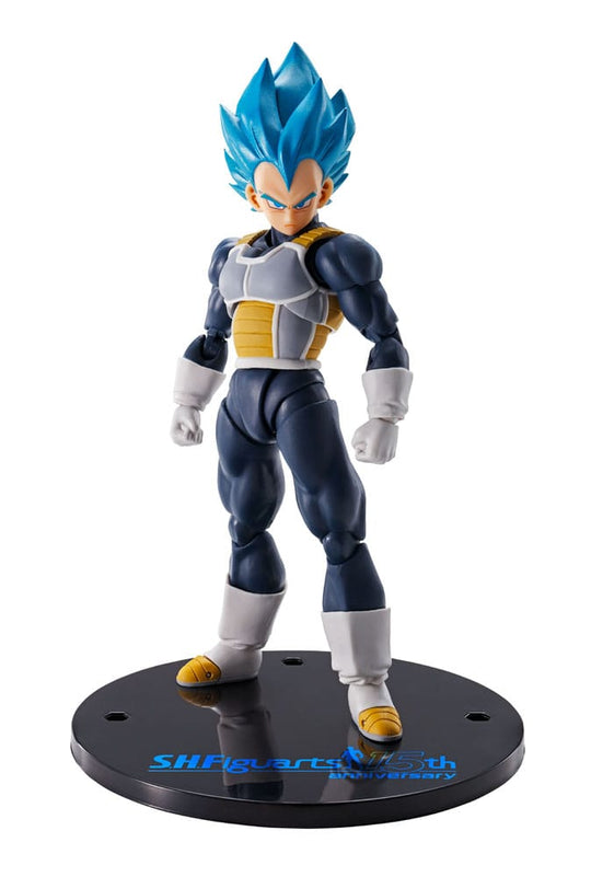 Dragon Ball Super S.H. Figuarts Action Figure Vegeta Super Saiyan Blue (15th Anniversary Version) 14 cm