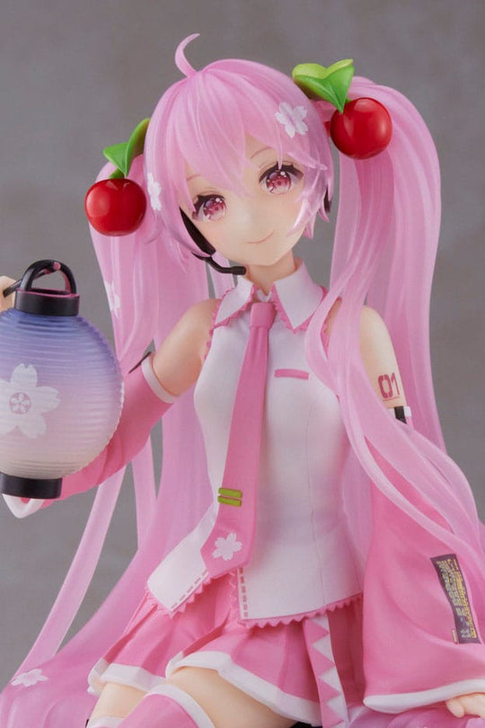 Hatsune Miku AMP PVC Statue Statue Sakura Miku Lantern Ver. Reissue 20 cm