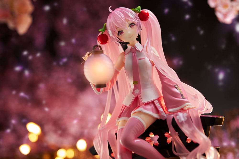 Hatsune Miku AMP PVC Statue Statue Sakura Miku Lantern Ver. Reissue 20 cm