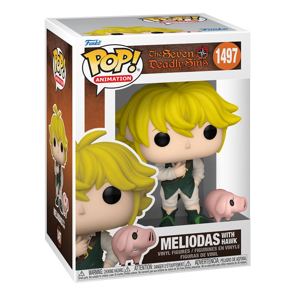 Seven Deadly Sins POP & Buddy! Animation Vinyl Figure Meliodas w/Hawk 9 cm