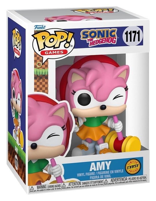 Sonic - The Hedgehog POP! Games Vinyl Figures Amy Rose with Piko Hammer (Chase) 9 cm
