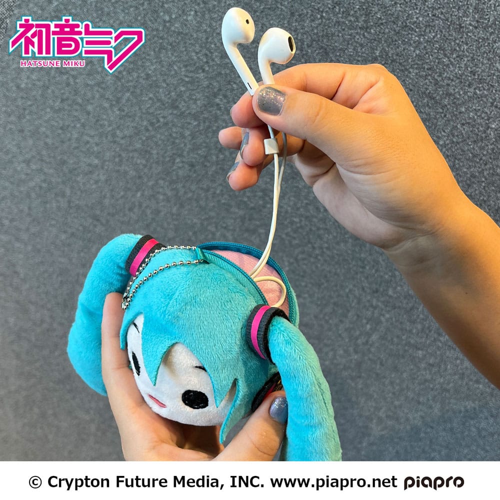 Hatsune Miku Plush Keychain Miku Face 13 cm