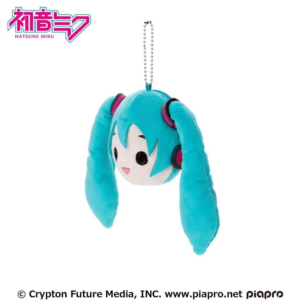 Hatsune Miku Plush Keychain Miku Face 13 cm