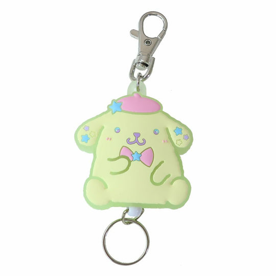 Pompompurin Dreamy Rubber Reel Keychain