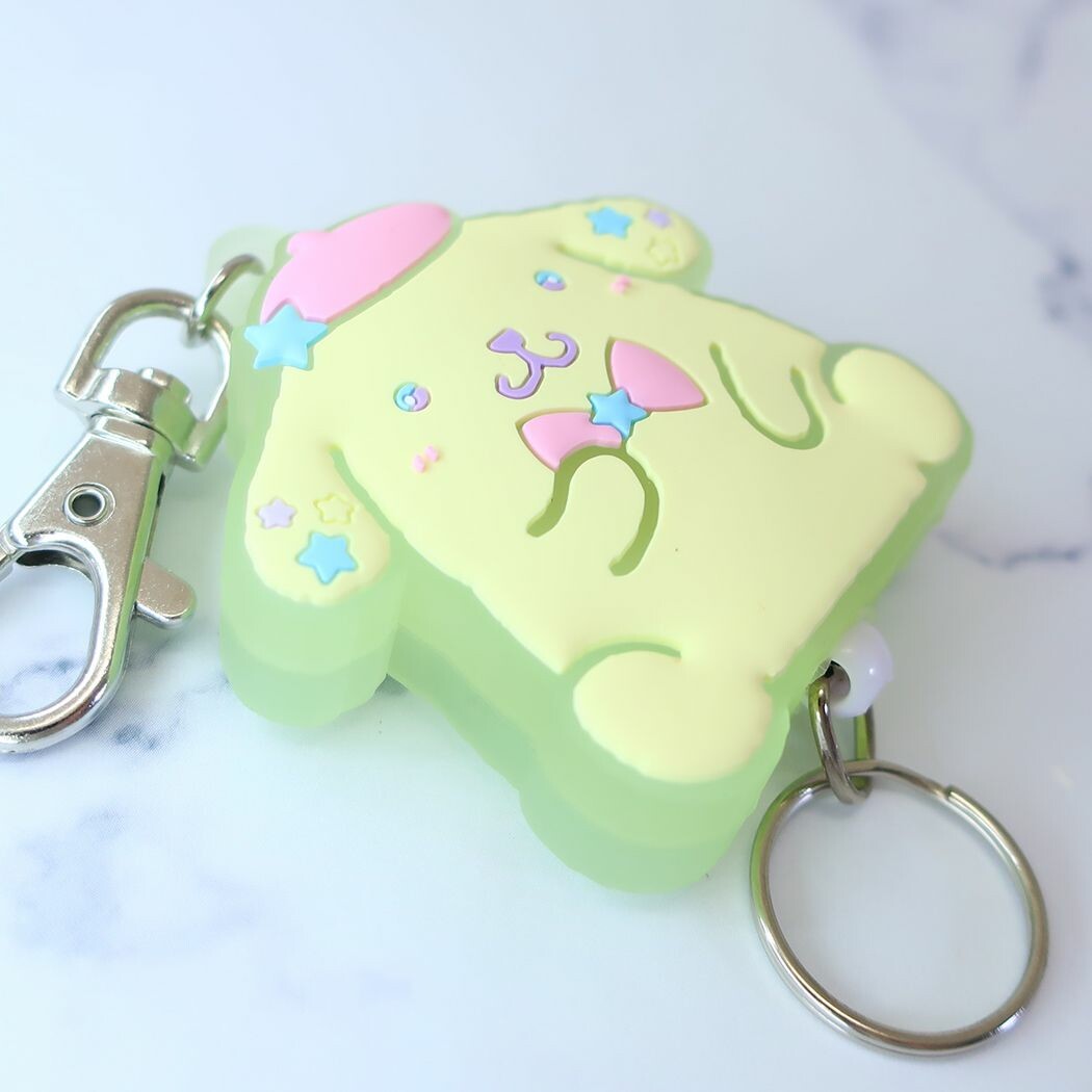 Pompompurin Dreamy Rubber Reel Keychain