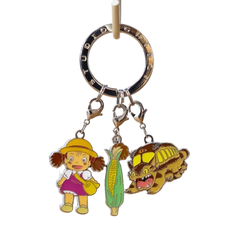My Neighbor Totoro - Metal Key Holder Mei & Catbus & Corn