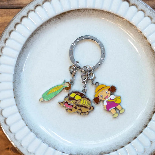 My Neighbor Totoro - Metal Key Holder Mei & Catbus & Corn