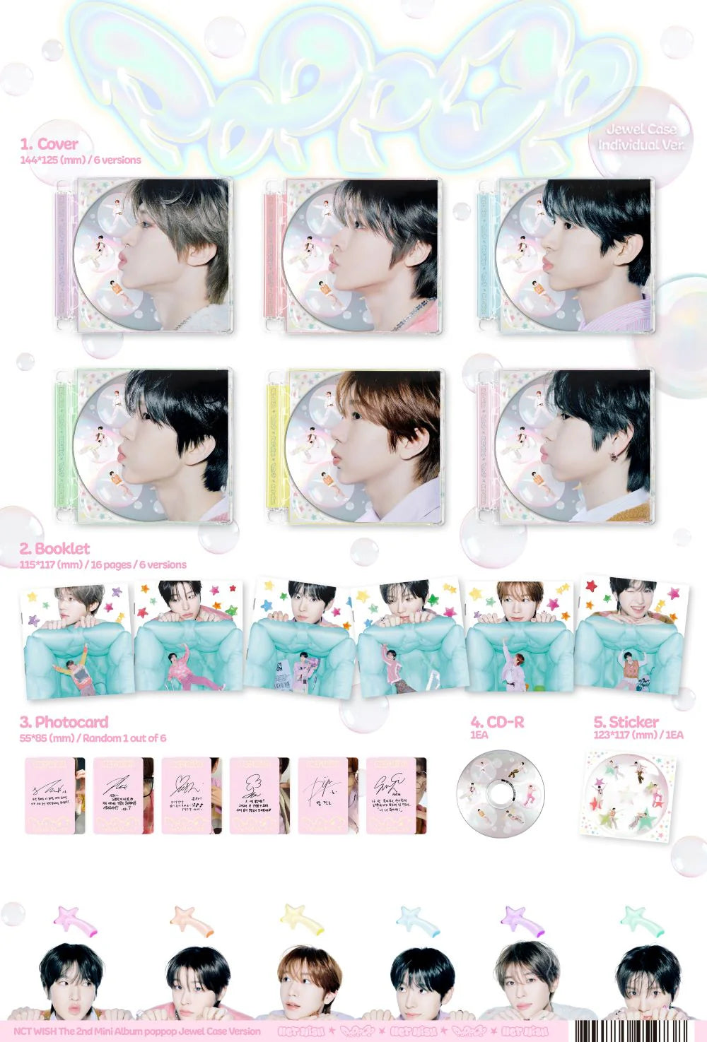 NCT WISH - 2nd Mini Album [poppop] Jewel Case Ver.