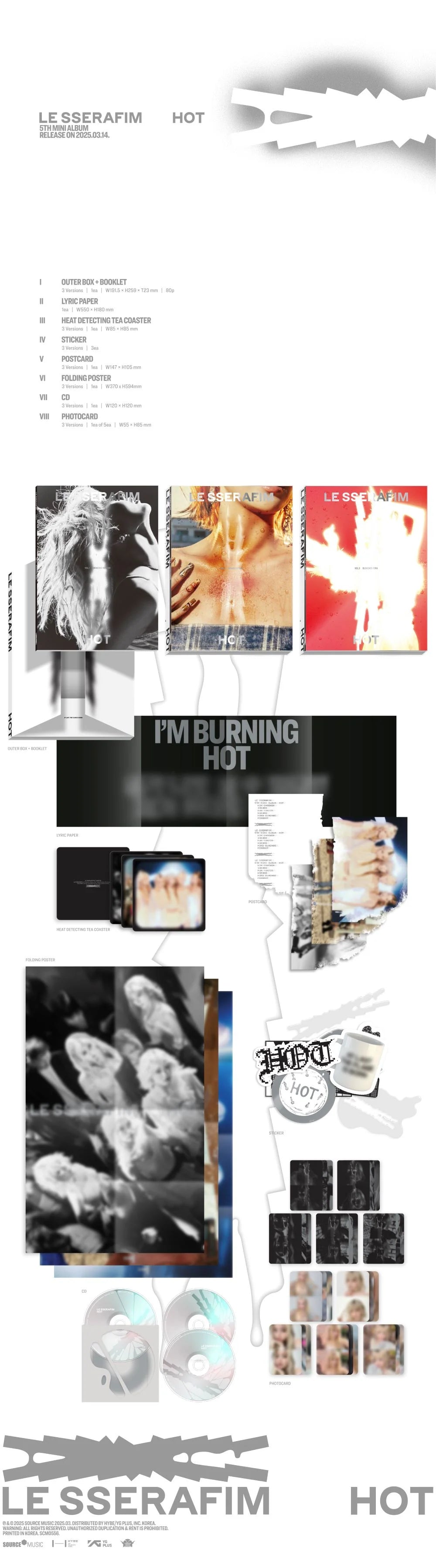 LE SSERAFIM - 5. minialbum [HOT] standardversioon.