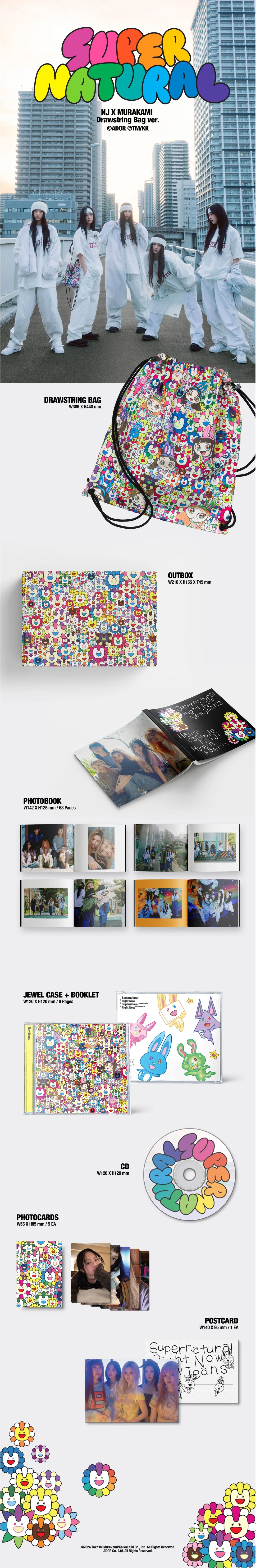NewJeans - [Supernatural] NJ X MURAKAMI Drawstring Bag ver.
