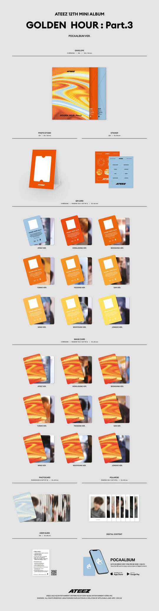 ATEEZ - [GOLDEN HOUR : Part.3] POCAALBUM Ver.