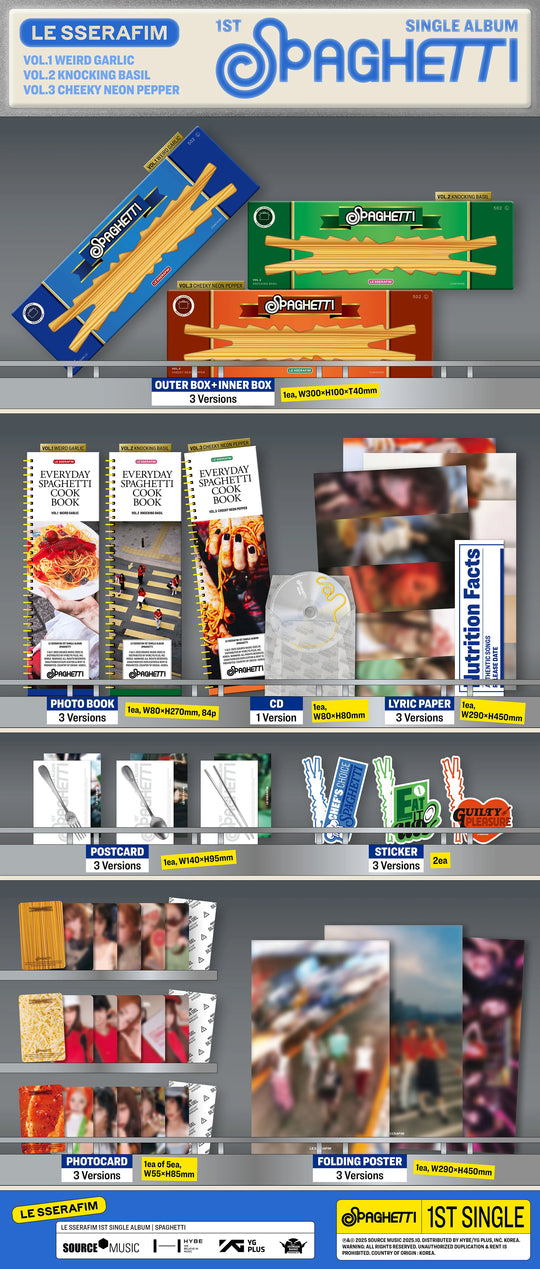 LE SSERAFIM - 1st Single Album [SPAGHETTI] Standard Ver.