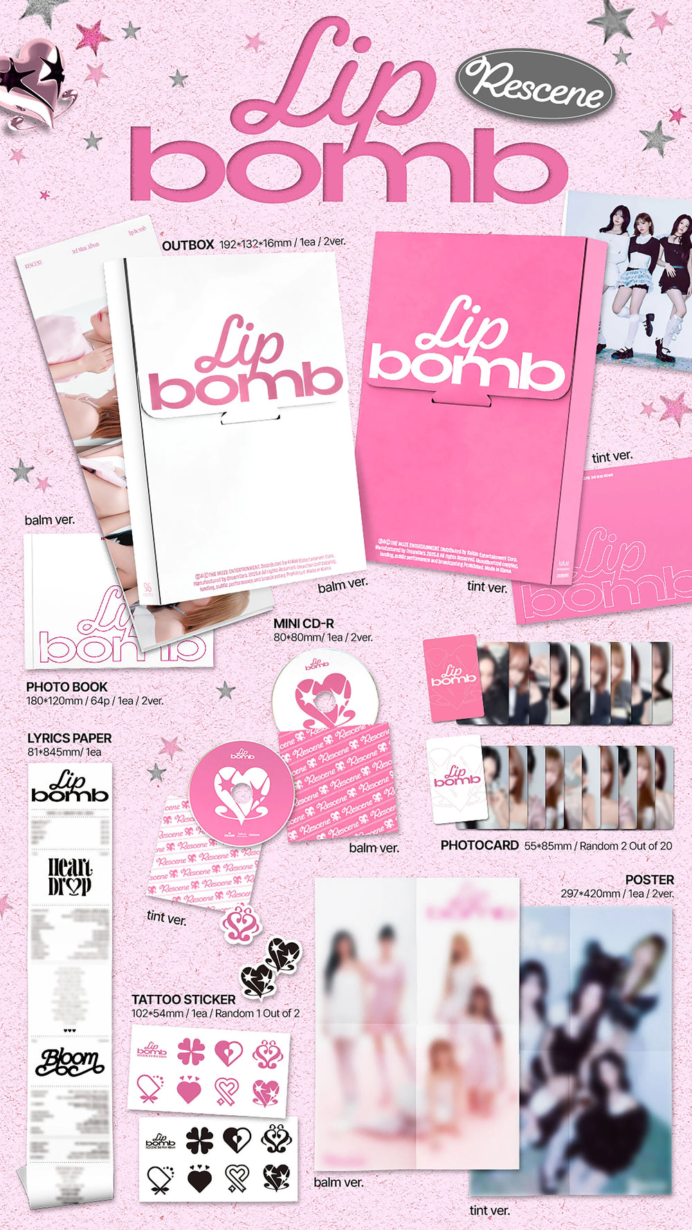RESCENE - 3rd Mini Album [lip bomb] Standard Ver.