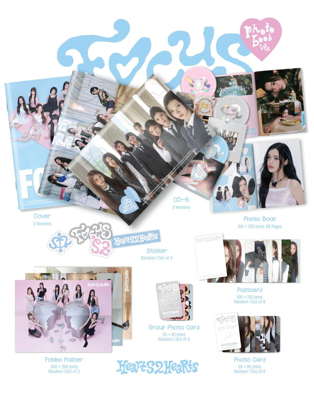 Hearts2Hearts - 1st Mini Album [FOCUS] Photobook Ver.