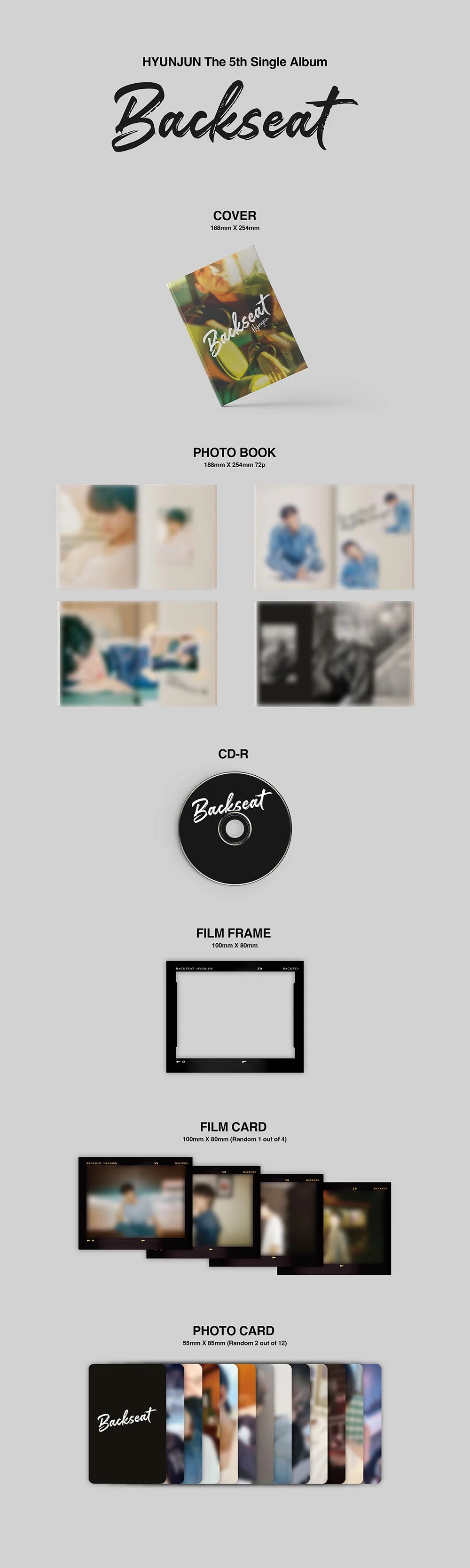 Hyunjun - 5TH SINGLE ALBUM [BACKSEAT]