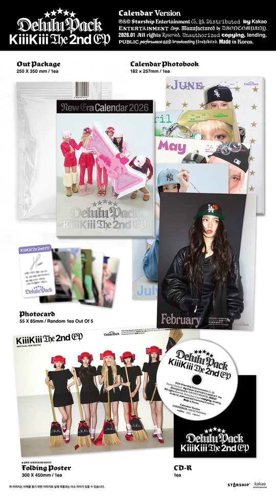 KiiiKiii - 2nd EP [Delulu Pack] Calendar. Version