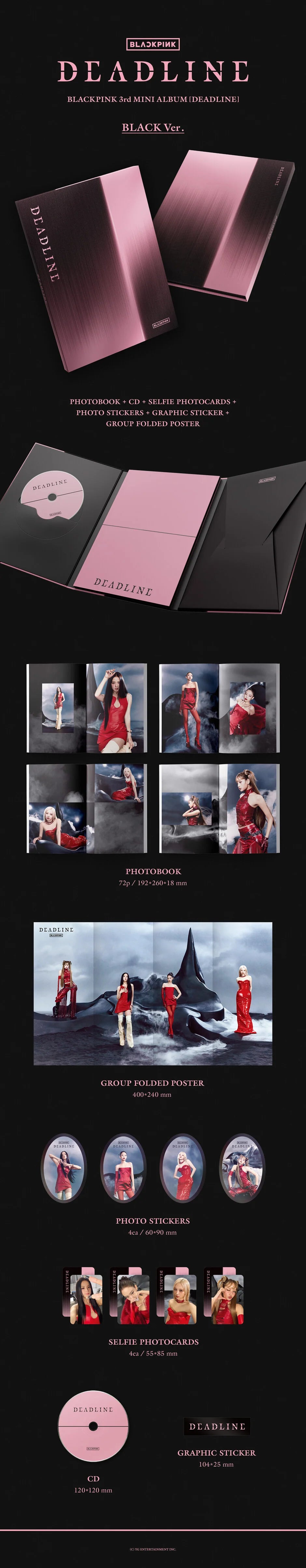 BLACKPINK - 3rd Mini Album [DEADLINE] BLACK Ver.
