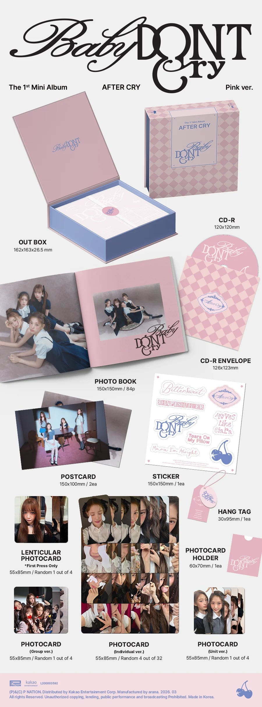 Baby DONT Cry - 1st Mini Album [AFTER CRY]