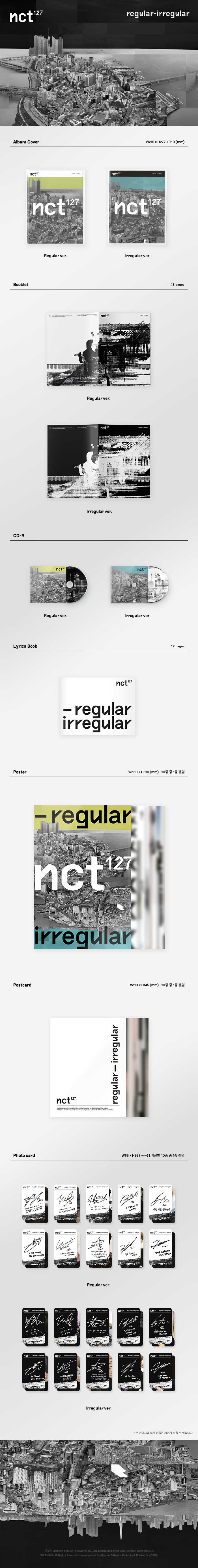 NCT 127 - NCT #127 Regular-Irregular [1ST Album]