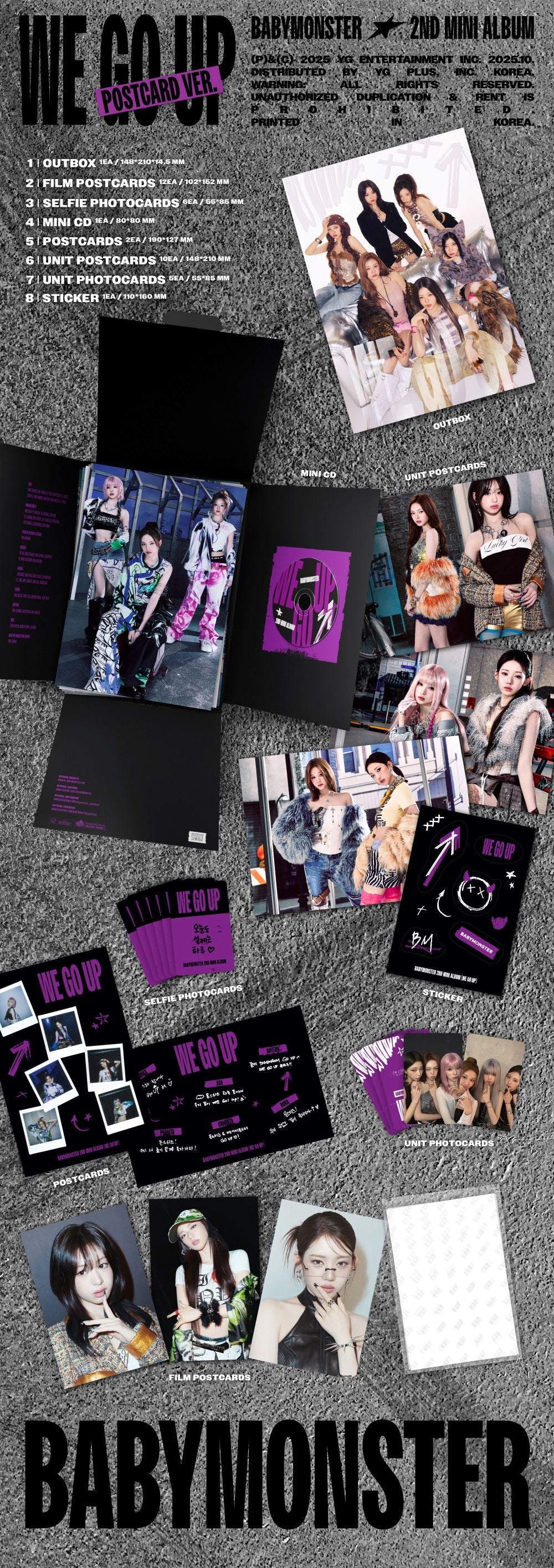 BABYMONSTER - 2nd Mini Album [WE GO UP] POSTCARD Ver.