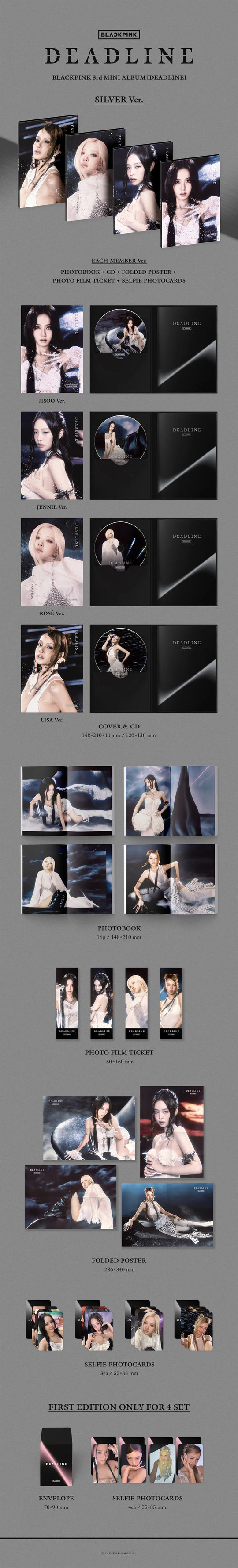 BLACKPINK - 3rd Mini Album [DEADLINE] SILVER Ver.