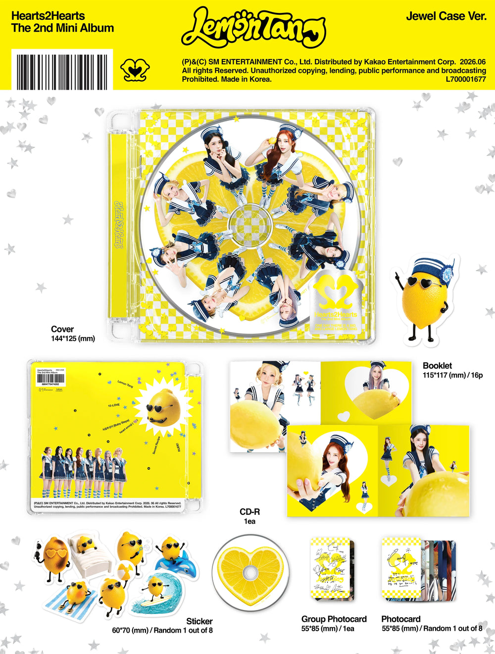 Hearts2Hearts - 2nd Mini Album [Lemon Tang] Jewel Case Ver.
