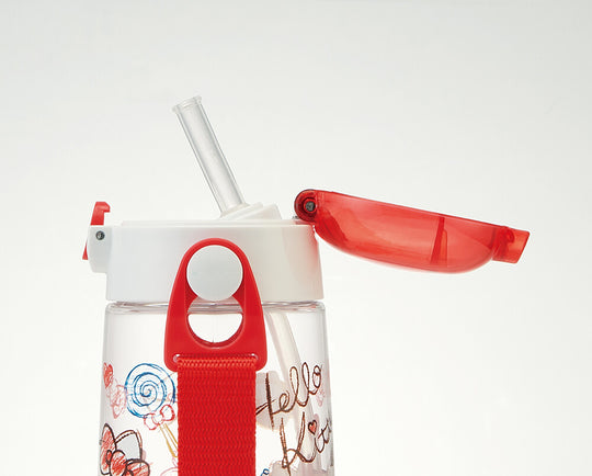 Hello Kitty Sketch One-push straw bottle 480ml