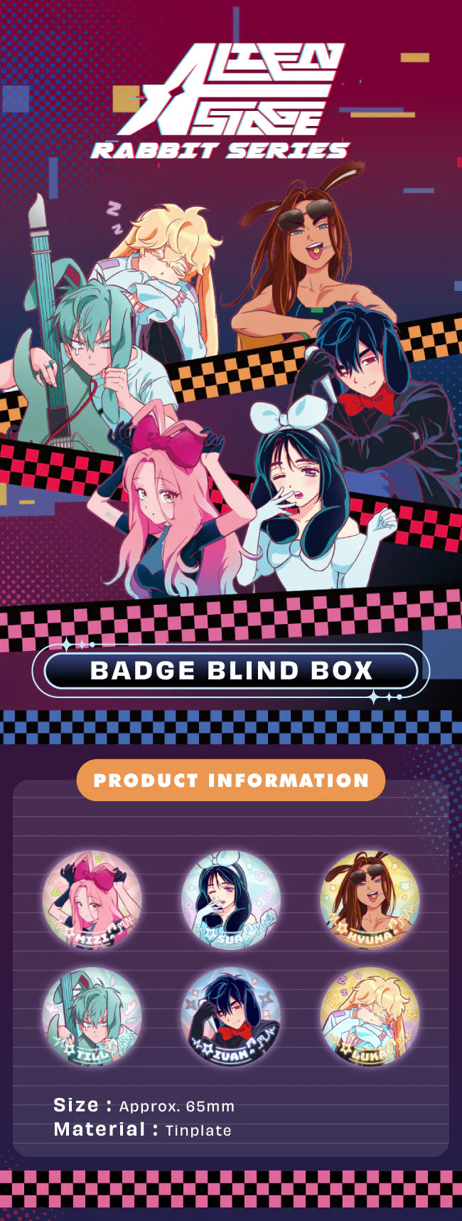 Alien Stage Rabbit Series Badge Blind Box