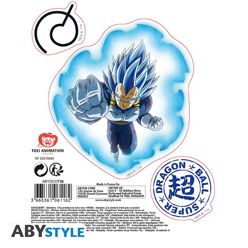 Dragon Ball Super Stickers 16x11cm/ 2 sheets Goku & Vegeta